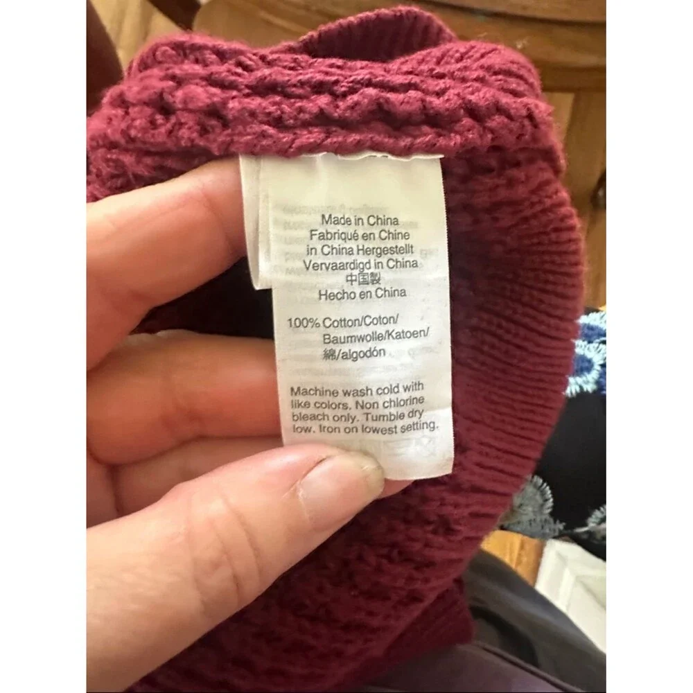 J. Crew Knit Crewneck Sweater in Burgundy- S NWT - Picture 5 of 5